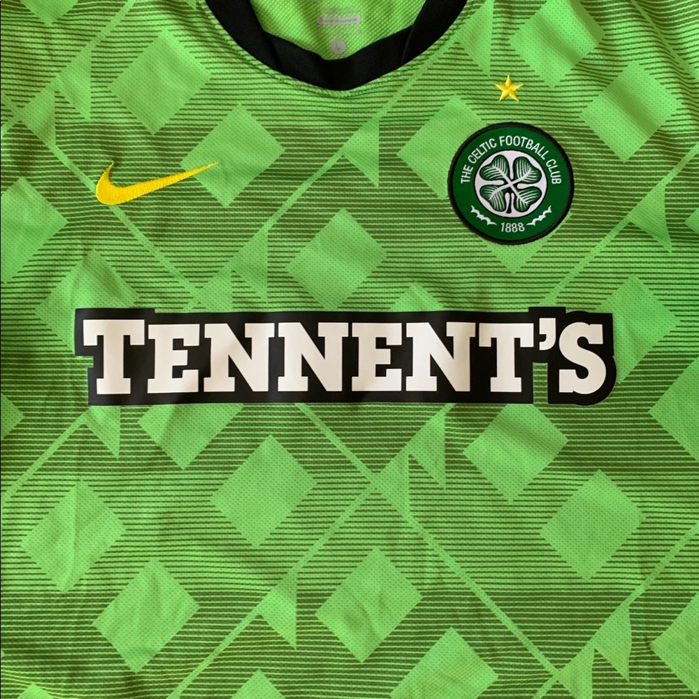 Celtic FC Nike Green Jersey Size Large Vintage